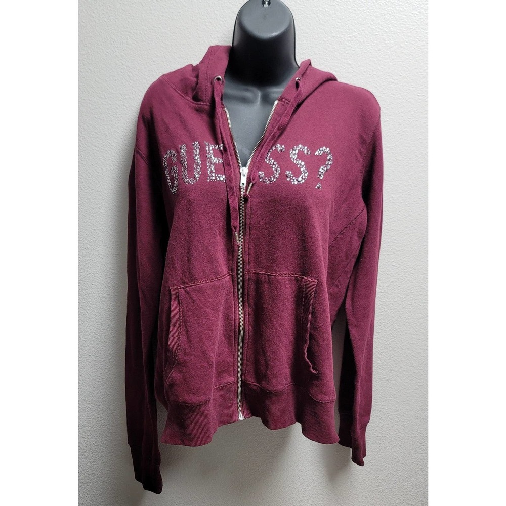 GUESS Sequined Full Zip Hoodie